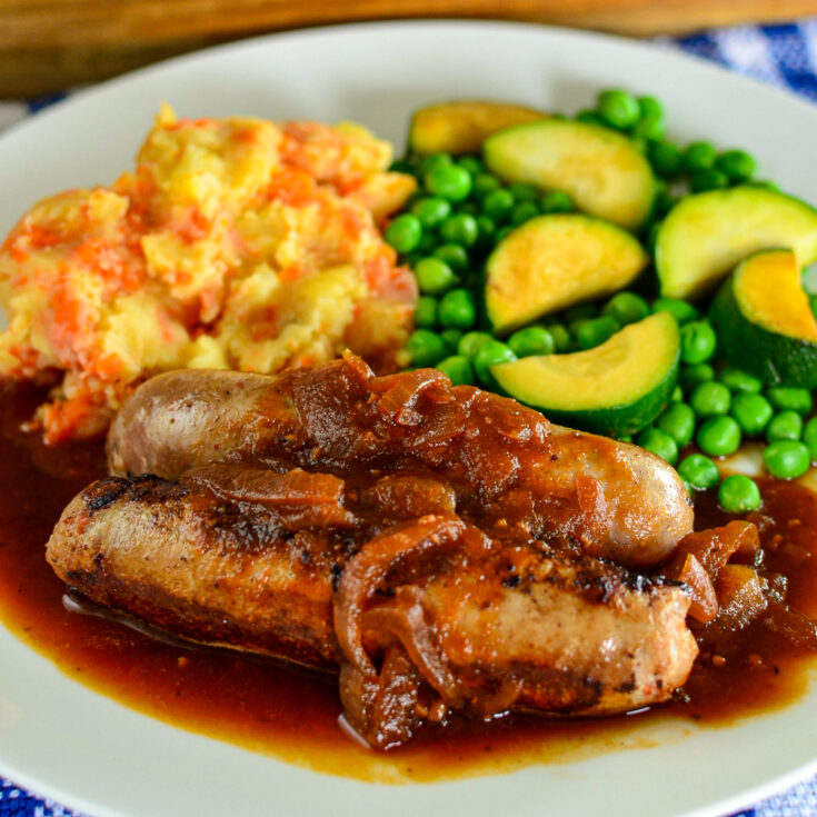Sausages and Mash with Gravy