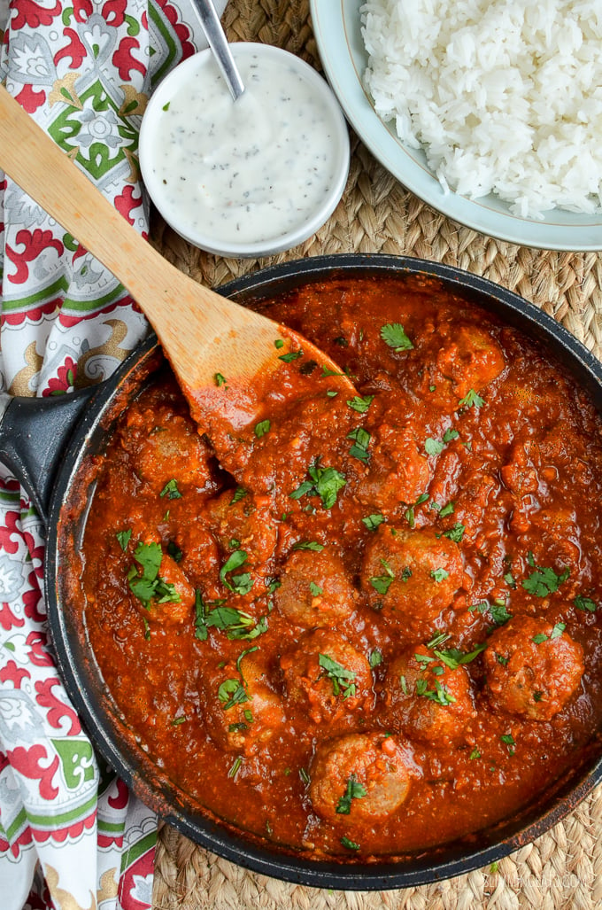 Slimming Eats Lamb Meatballs with a Spicy Tomato Sauce - gluten free, dairy free, paleo, whole30, Slimming Eats and Weight Watchers friendly