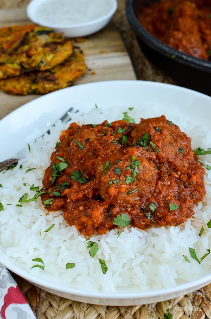 Slimming Eats Lamb Meatballs with a Spicy Tomato Sauce - gluten free, dairy free, paleo, whole30, Slimming Eats and Weight Watchers friendly