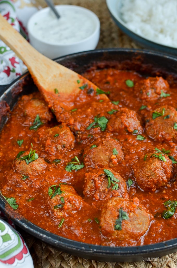 Slimming Eats Lamb Meatballs with a Spicy Tomato Sauce - gluten free, dairy free, paleo, whole30, Slimming Eats and Weight Watchers friendly