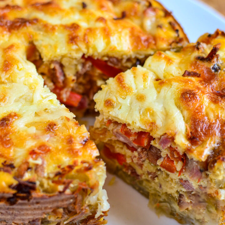Red Pepper and Bacon Quiche