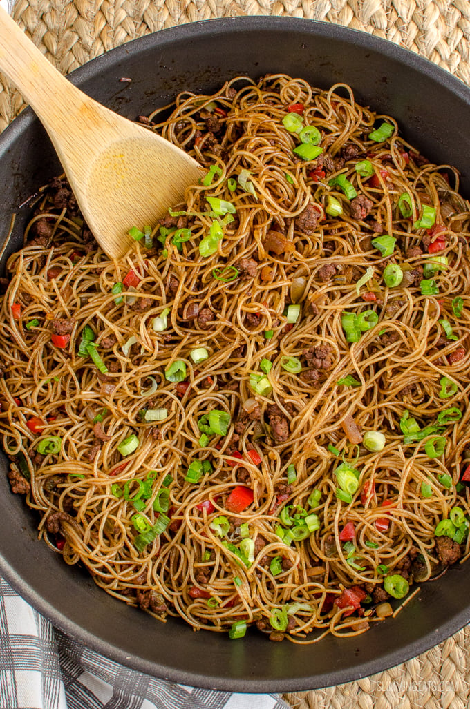 Slimming Eats Syn Free Chilli Beef Noodles - gluten free, dairy free, slimming world and weight watchers friendly