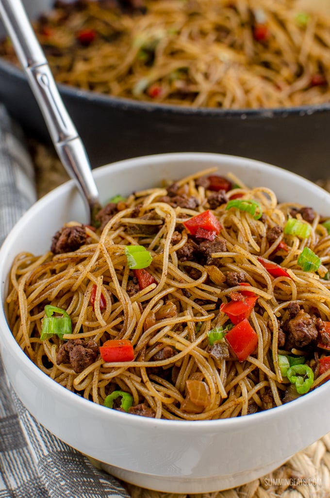 Slimming Eats Chilli Beef Noodles - gluten free, dairy free, Slimming Eats and weight watchers friendly