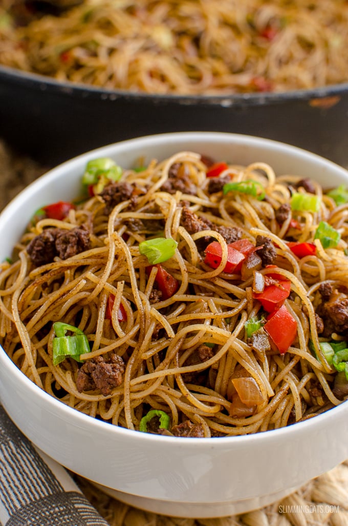 Slimming Eats Syn Free Chilli Beef Noodles - gluten free, dairy free, slimming world and weight watchers friendly