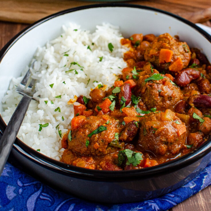 Lamb Meatball and Bean Curry