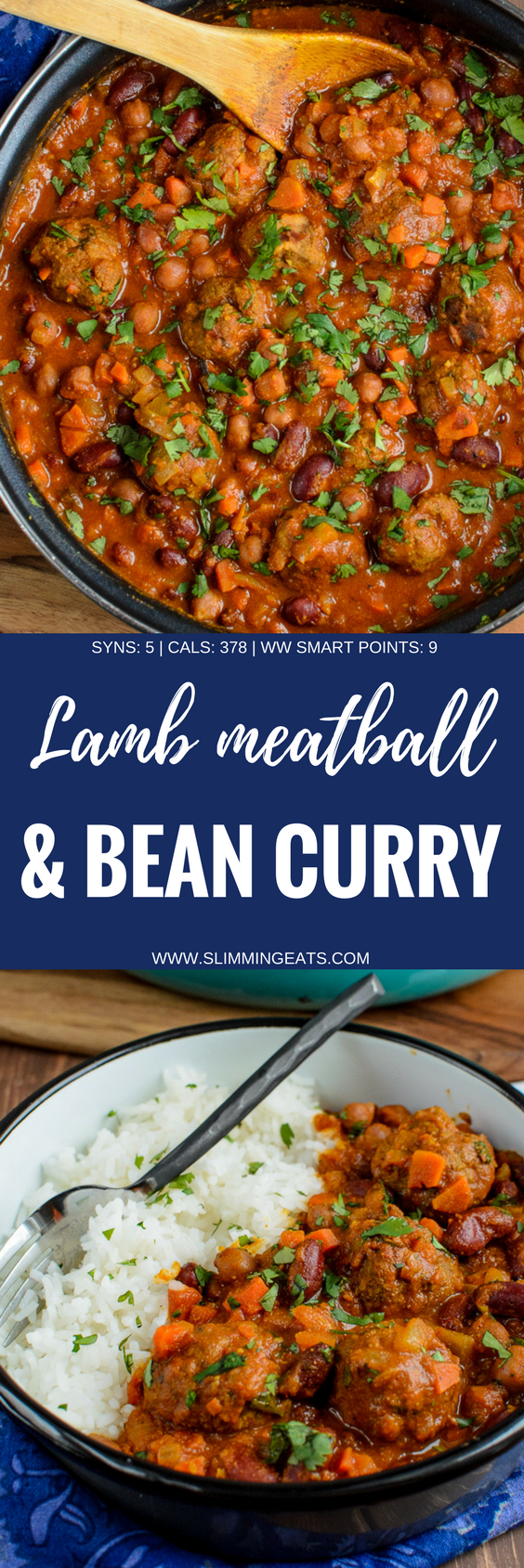 lamb meatballs and bean curry tall pin