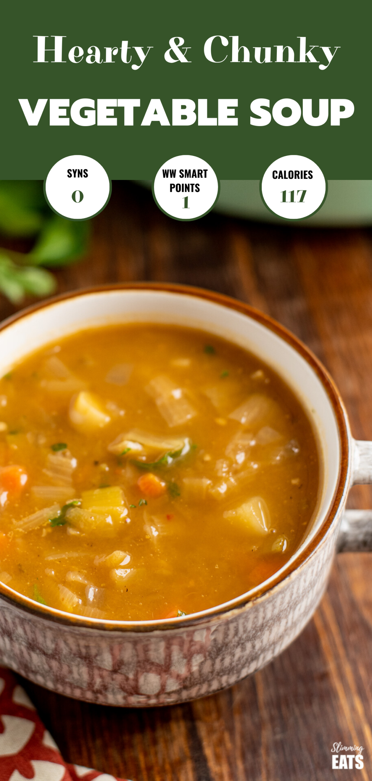 hearty chunky vegetable soup featured pin image