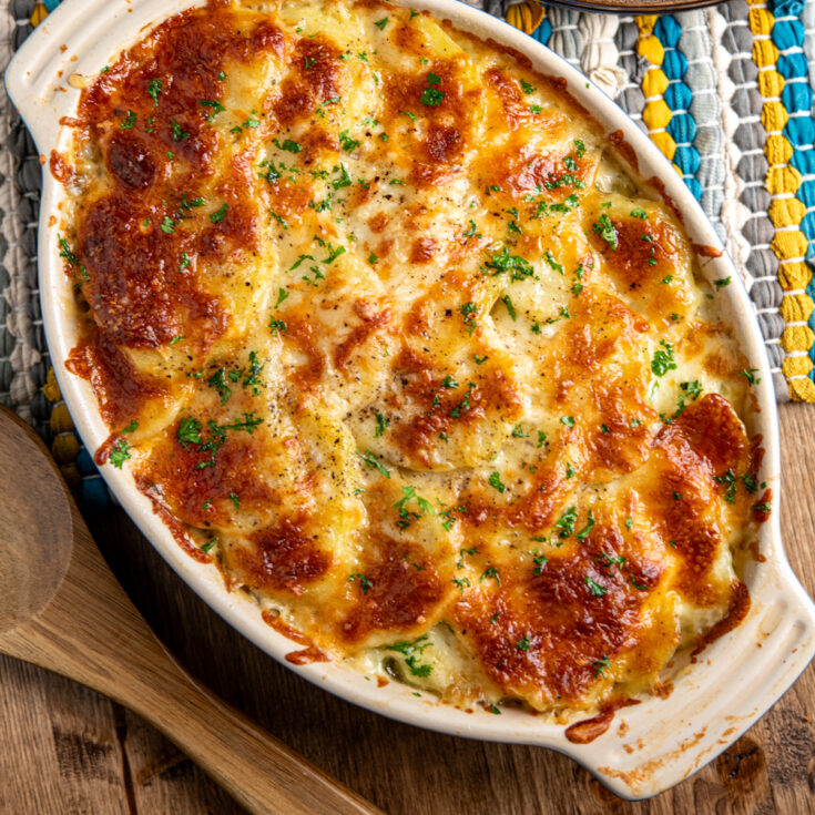 Cheesy Leek and Potato Bake