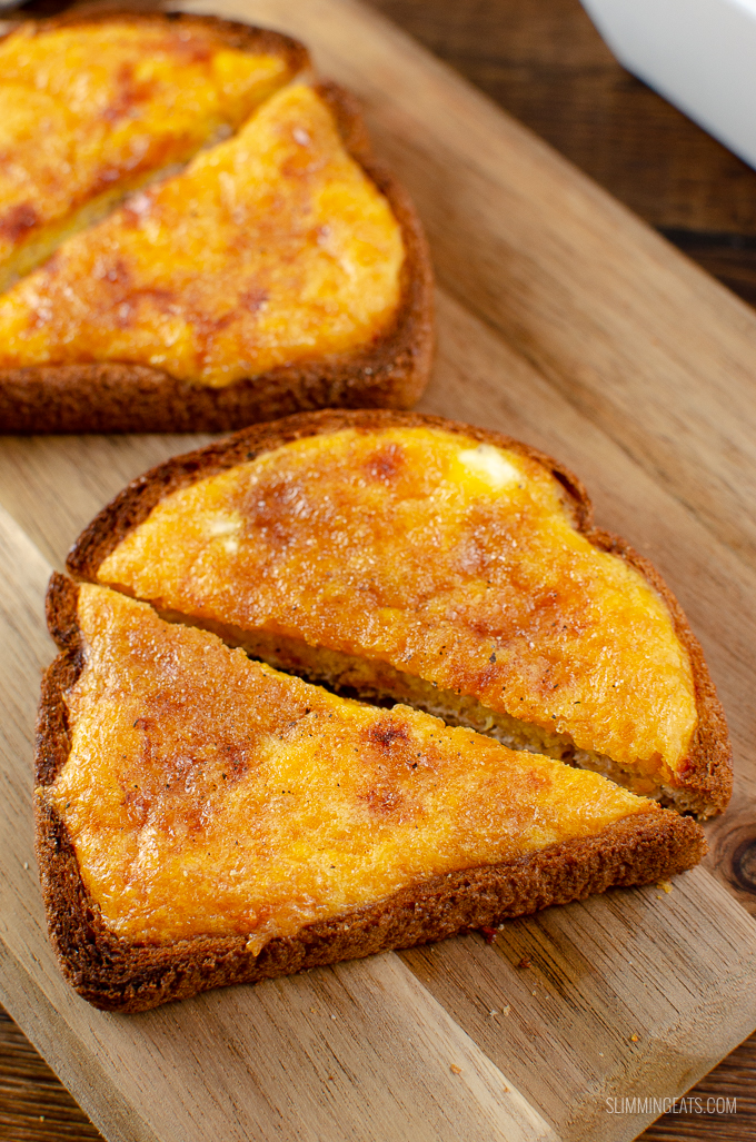 Delicious Simple Crispy Cheesy Toast with a mixed salad - a perfect simple lunch. Vegetarian, Slimming Eats and Weight Watchers friendly