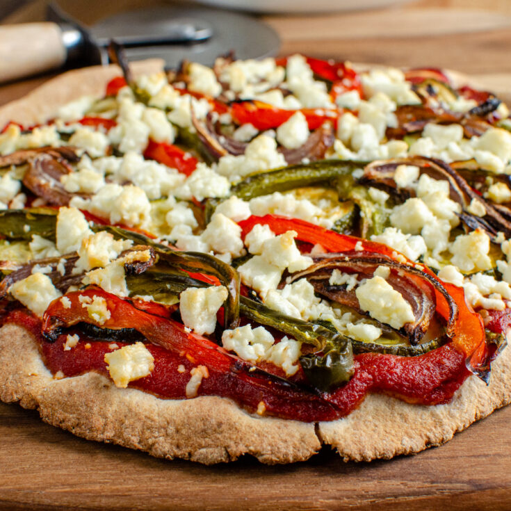 Roasted Vegetable Feta Pizza