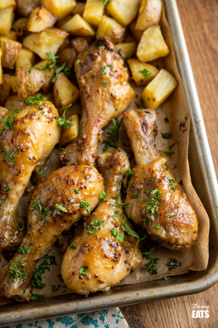 Honey and Mustard Chicken Tray Bake Slimming Eats Recipes