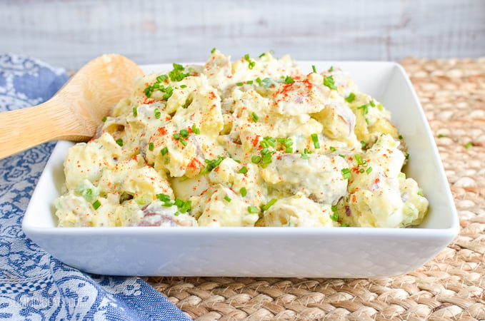 Slimming Eats - Potato Salad - gluten free, vegetarian, Slimming Eats and Weight Watchers friendly