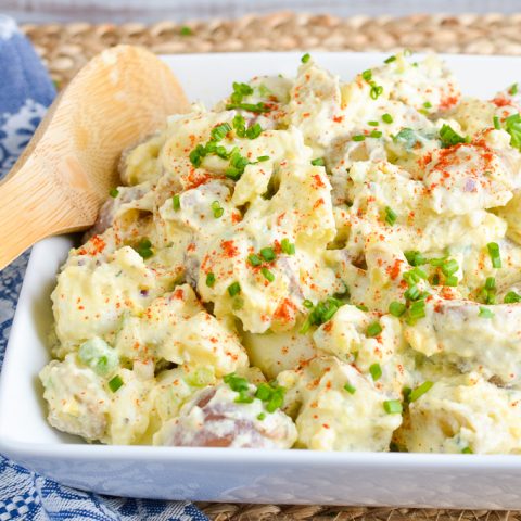 Lighter Creamy Potato Salad (No Mayo)