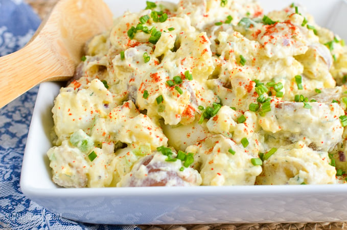 Slimming Eats - Potato Salad - gluten free, vegetarian, Slimming Eats and Weight Watchers friendly