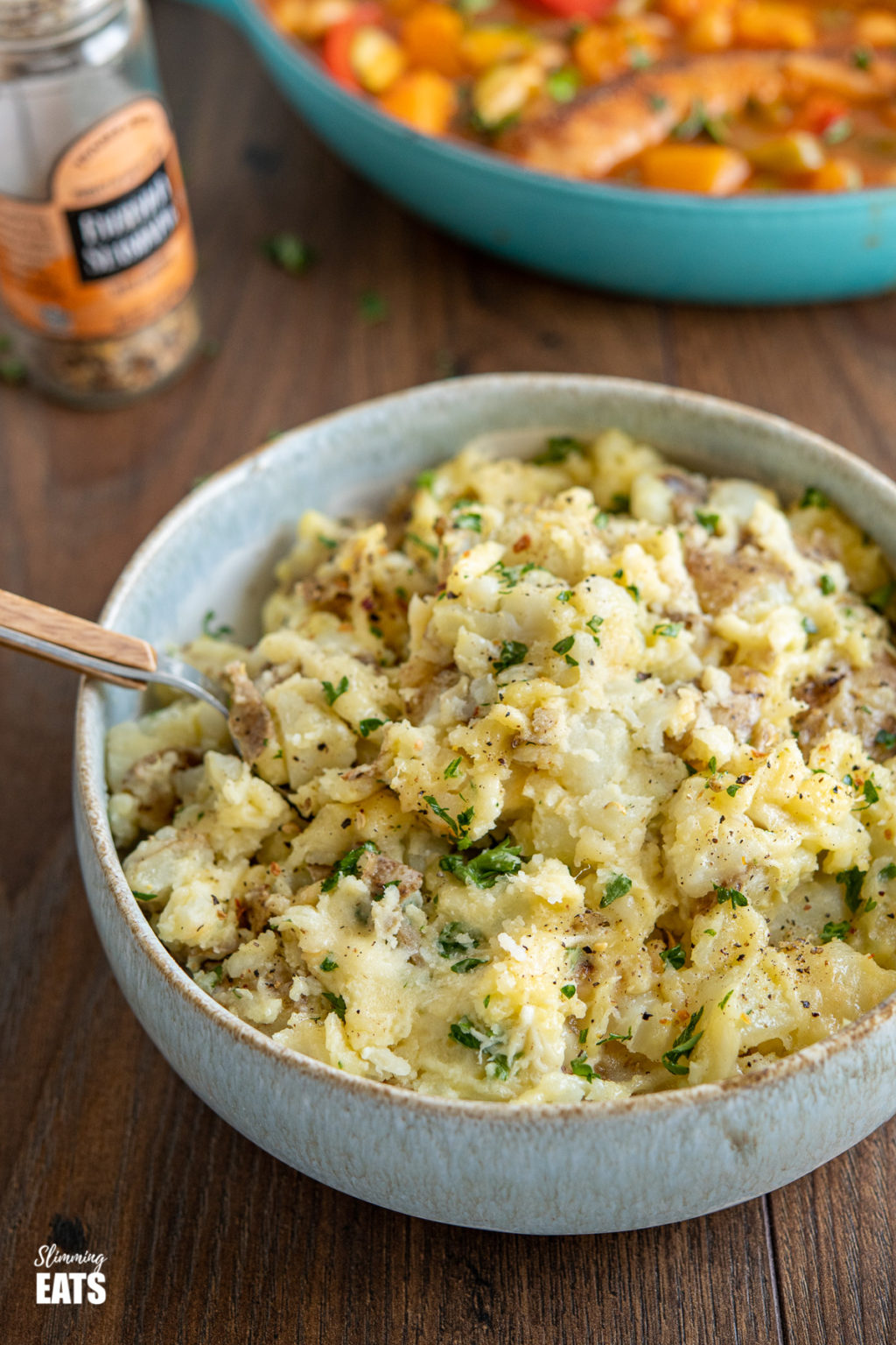 Rustic Garlic and Parmesan Mashed Potatoes Slimming Eats
