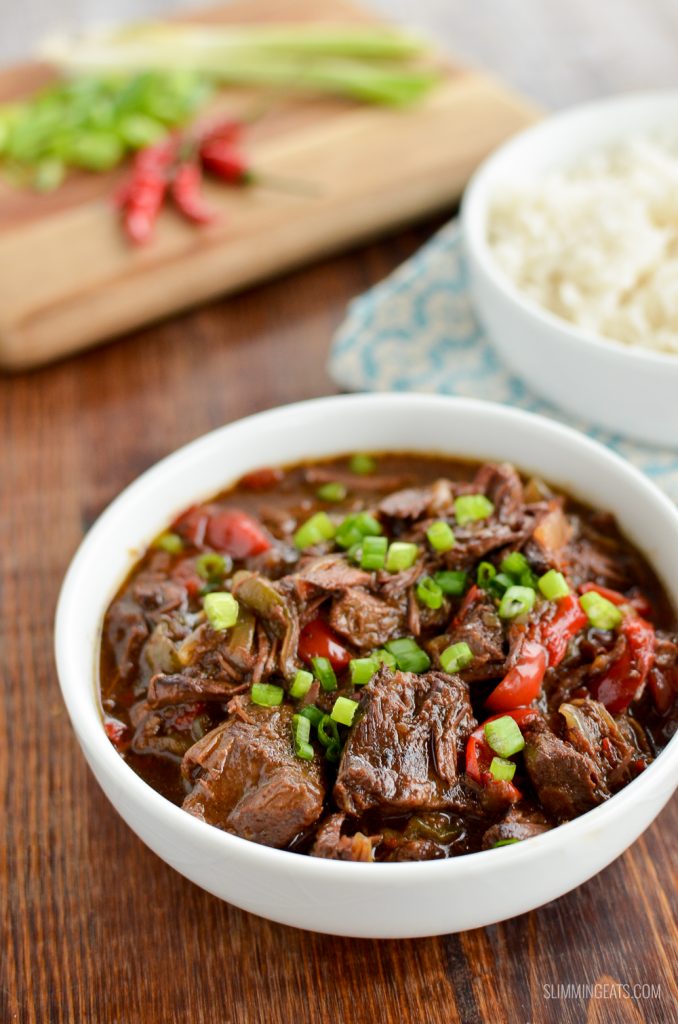 Slow Cooked Spicy Asian Beef Slimming Eats