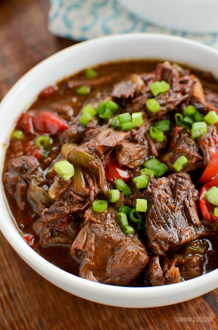 Slow Cooked Spicy Asian Beef Slimming Eats