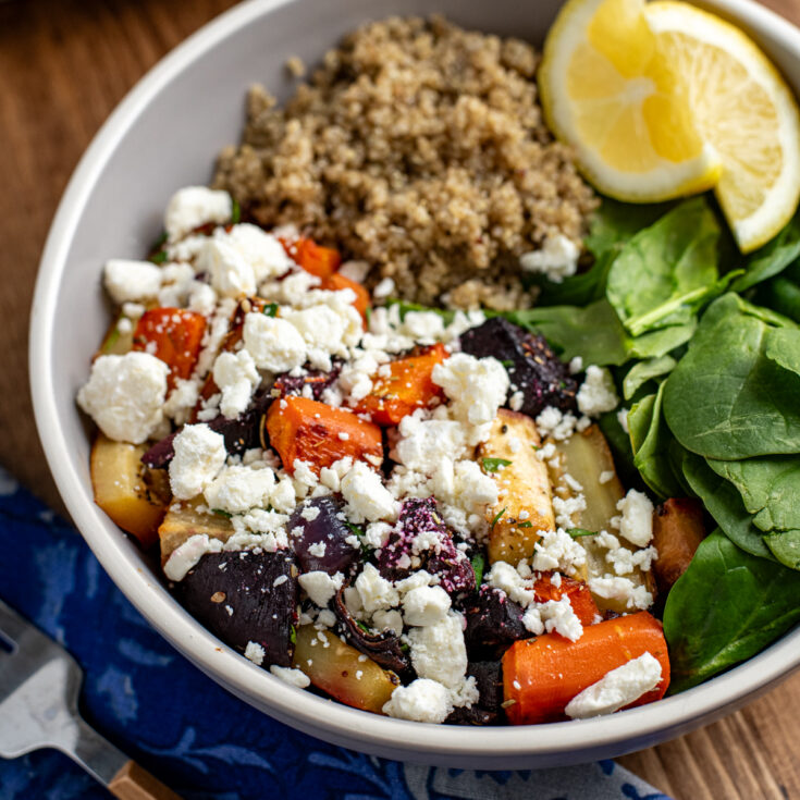 Roasted Vegetables and Feta Bowl