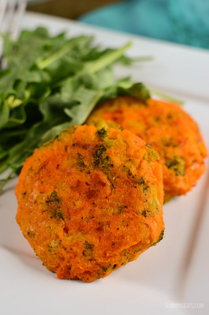 Slimming Eats Sweet Potato, Broccoli and Cheddar Patties - gluten free, vegetarian, Slimming World and Weight Watchers friendly