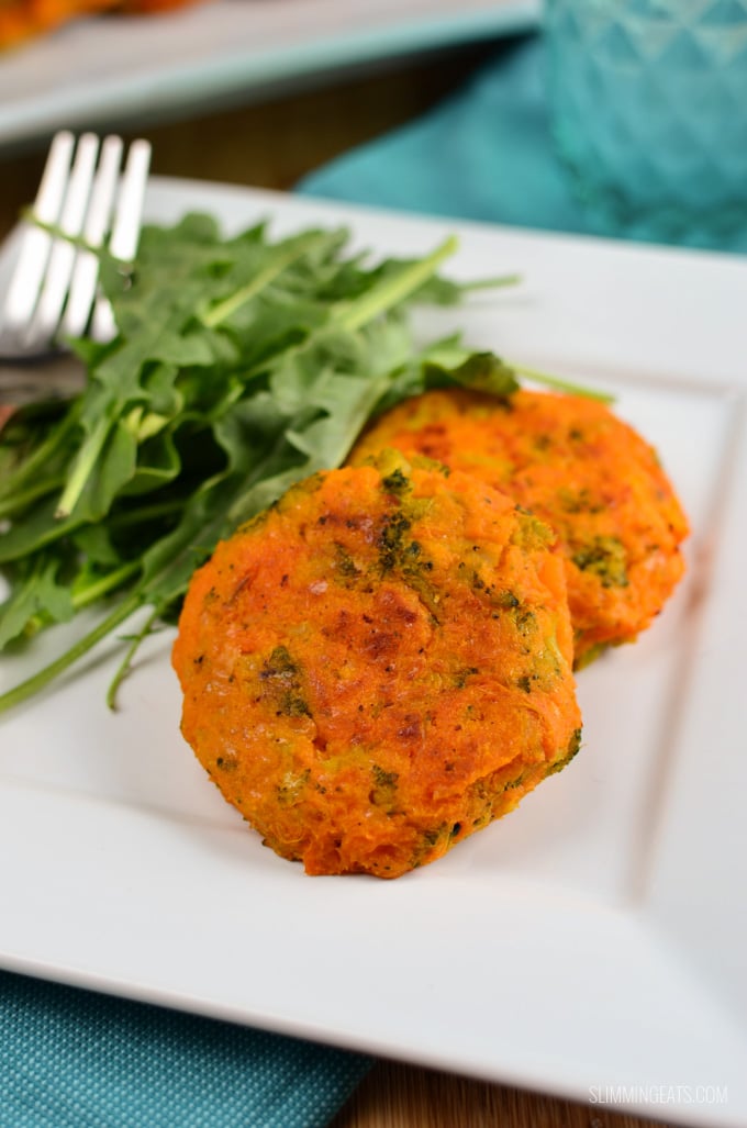 Slimming Eats Sweet Potato, Broccoli and Cheddar Patties - gluten free, vegetarian, Slimming Eats and Weight Watchers friendly