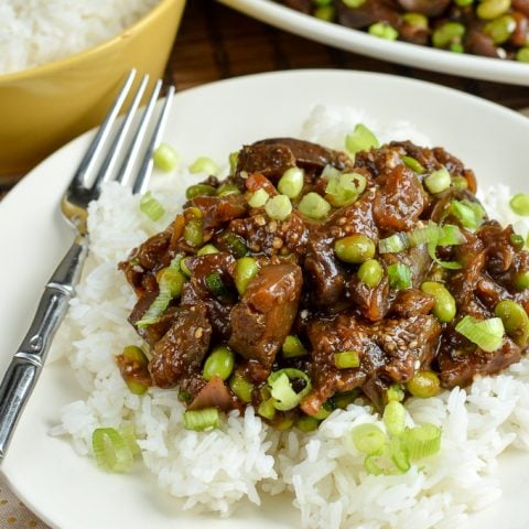 Hoisin Eggplant and Edamame