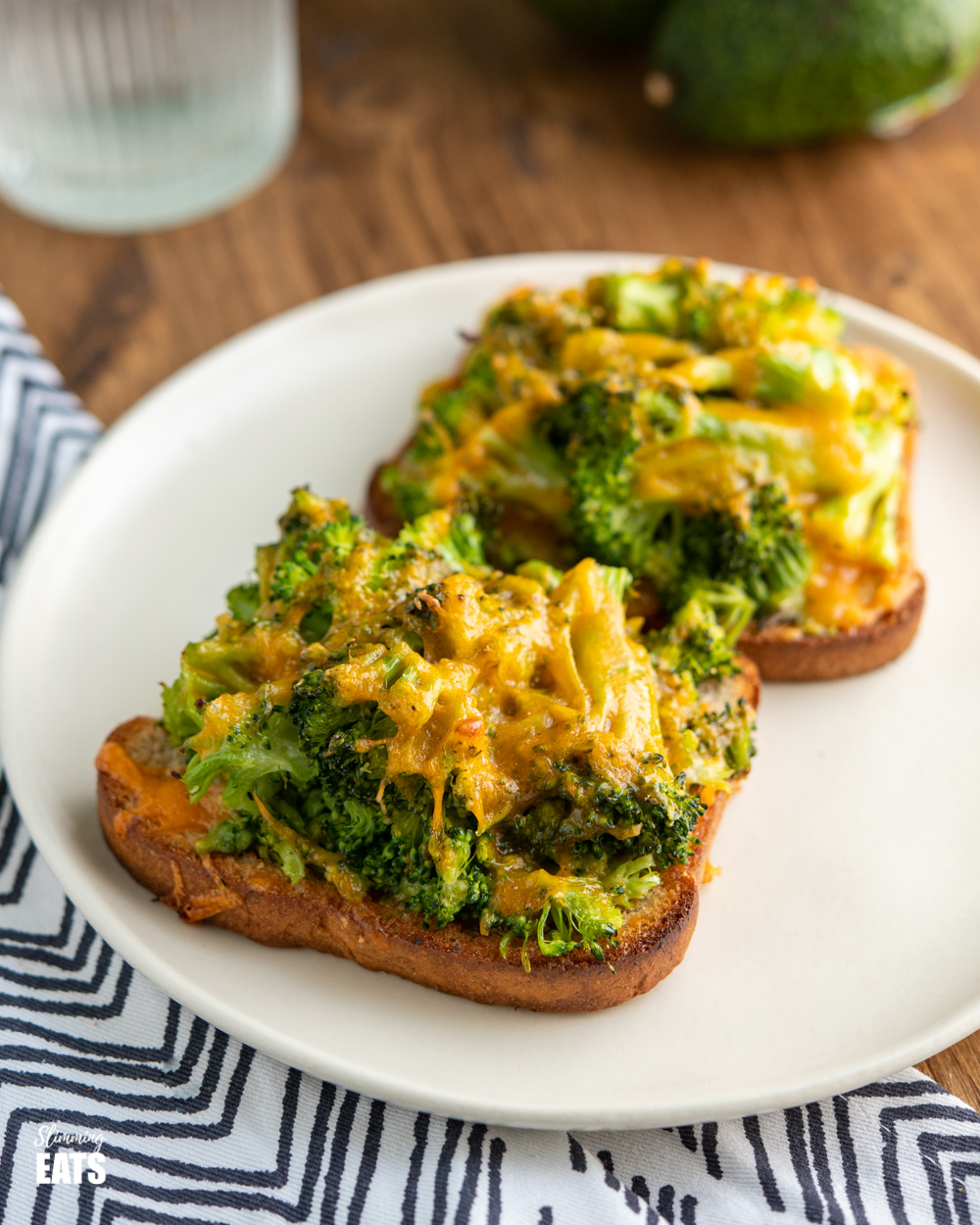 Cheesy Broccoli Avocado Toasts Slimming Eats Recipes