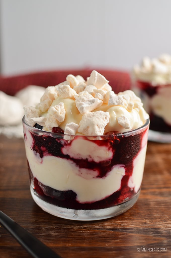 Mixed Berry Eton Mess is the Ultimate Dessert with layers of delicious juicy berries, yoghurt and meringue. | gluten free, vegetarian, Slimming Eats and Weight Watcher friendly