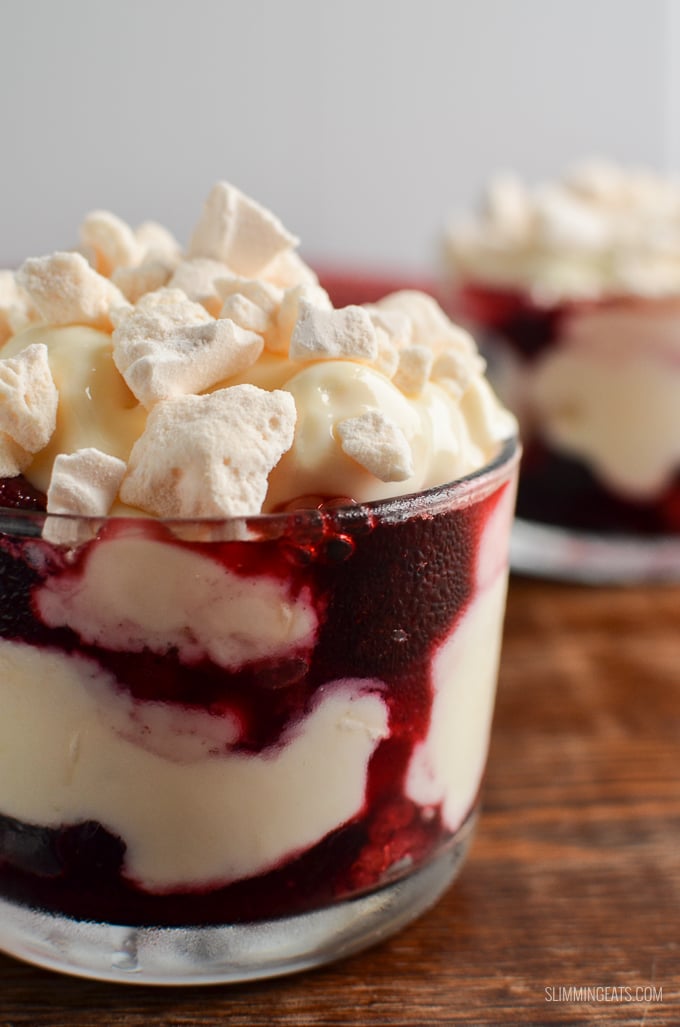 Mixed Berry Eton Mess is the Ultimate Dessert with layers of delicious juicy berries, yoghurt and meringue. | gluten free, vegetarian, Slimming Eats and Weight Watcher friendly