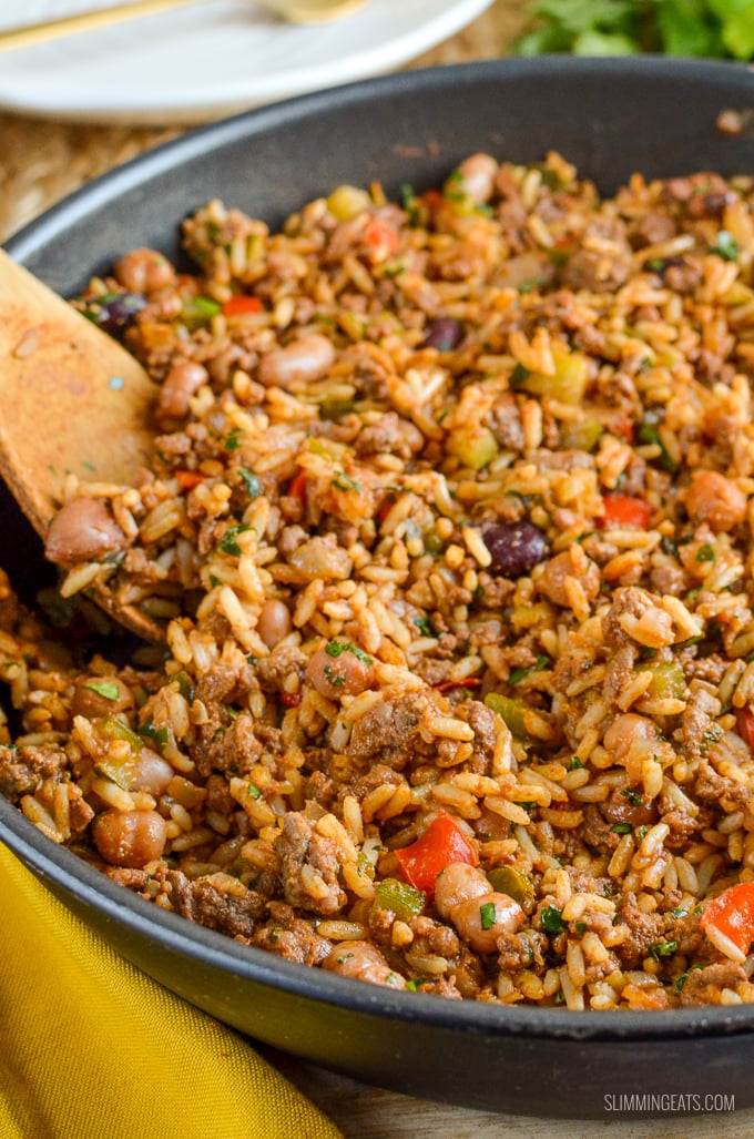 Slimming Eats Spicy Beef, Beans and Rice - gluten free, dairy free, Slimming Eats and Weight Watchers friendly
