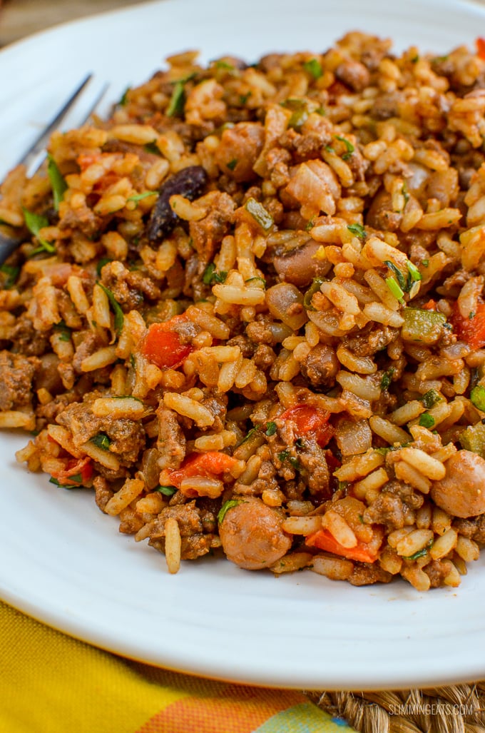 Slimming Eats Spicy Beef, Beans and Rice - gluten free, dairy free, Slimming Eats and Weight Watchers friendly