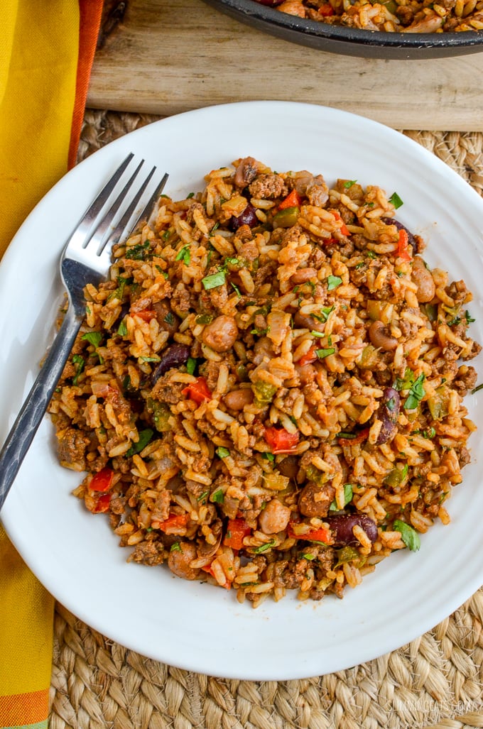 Slimming Eats Spicy Beef, Beans and Rice - gluten free, dairy free, Slimming Eats and Weight Watchers friendly