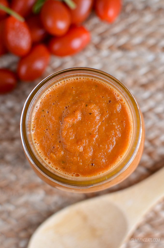 Slimming Eats Syn Free Roasted Tomato and Basil Sauce - gluten free, dairy free, vegetarian, Slimming World and Weight Watchers friendly