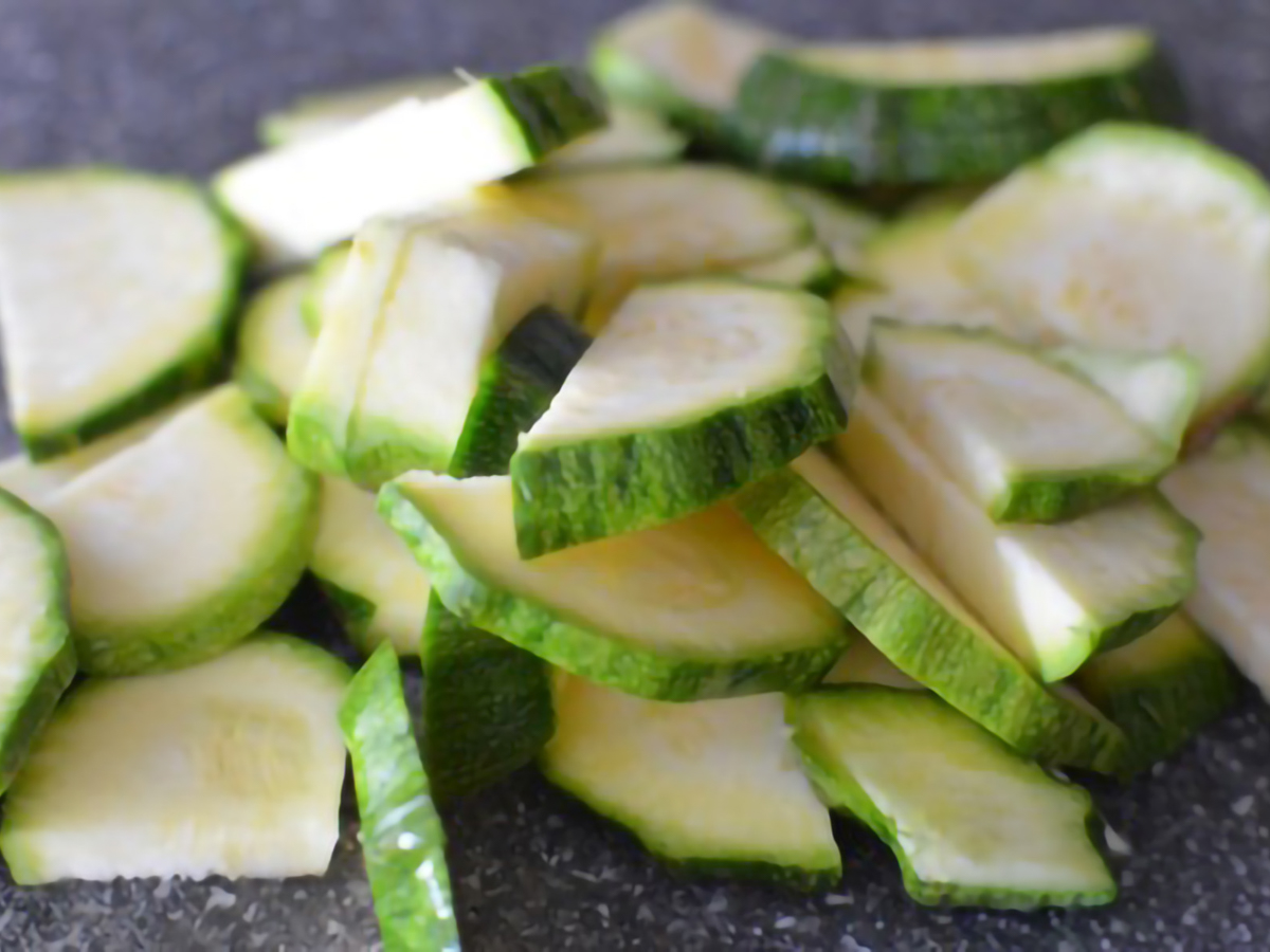 sliced Mayan Heirloom Squash  board