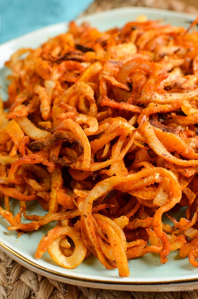 Slimming Eats Oven Baked Spiralized Butternut Squash and Celeriac - gluten free, dairy free, vegetarian, Slimming Eats and Weight Watchers friendly