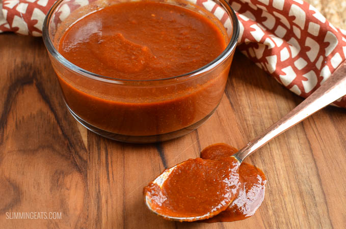 Slimming Eats BBQ Barbecue Sauce - gluten free, dairy free, vegetarian, paleo, Whole30, Slimming Eats and Weight Watchers friendly