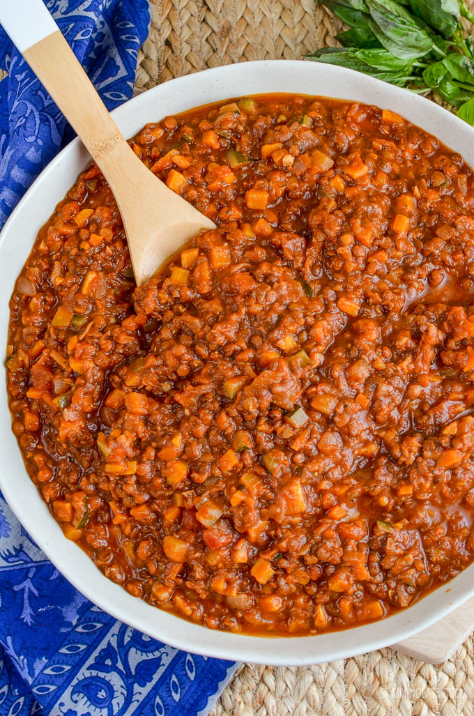 Slimming Eats Lentil Bolognese - gluten free, dairy free, vegan, Slimming and Weight Watchers friendly