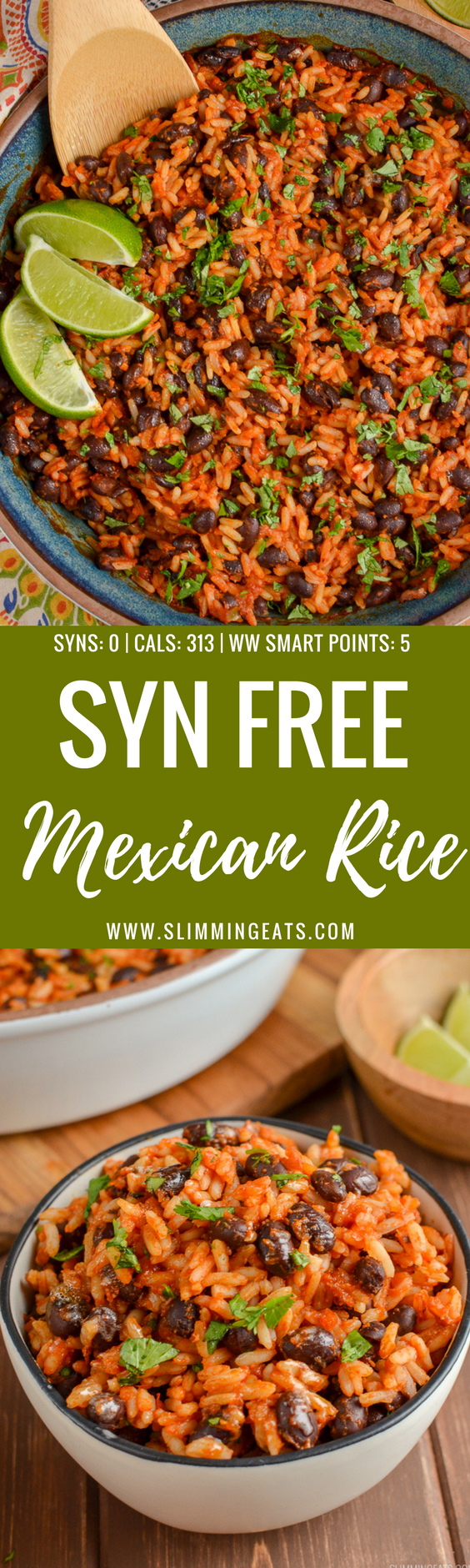 Syn Free Mexican Rice - The perfect side dish to all your favourite Mexican Dishes. Slimming World, Weight Watchers friendly and Gluten Free, Dairy Free and suitable for vegetarians. | www.slimmingeats.com