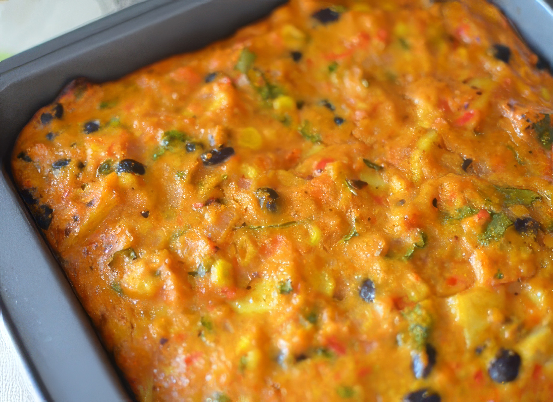MEXICAN LENTIL BAKE IN BAKING DISH