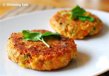 Vegetable and Cheddar Patties