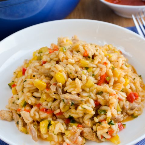 Chicken, Red Pepper and Sweetcorn Risotto
