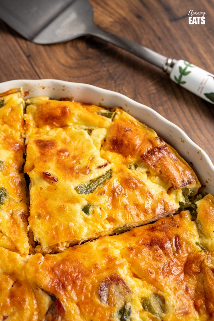 Crustless Asparagus and Bacon Quiche Slimming Eats Recipe