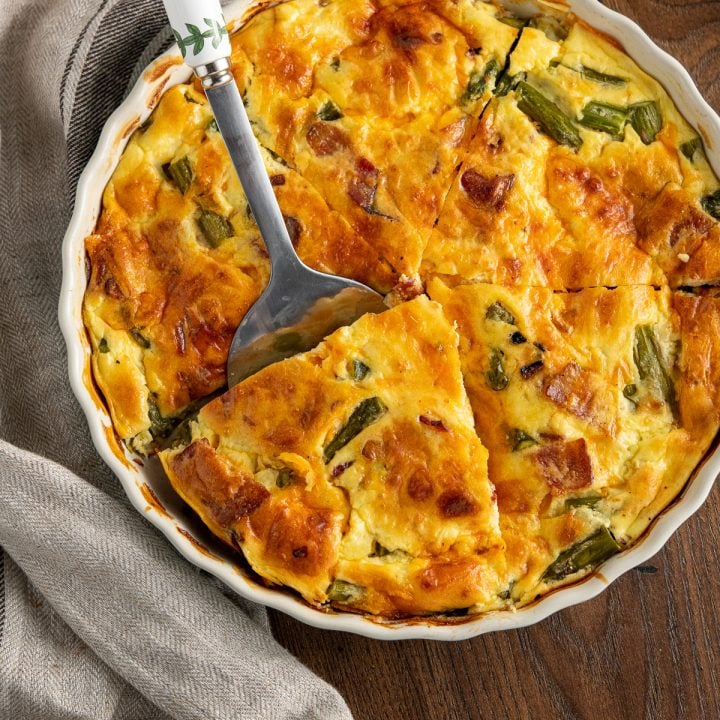 Asparagus and Bacon Crustless Quiche