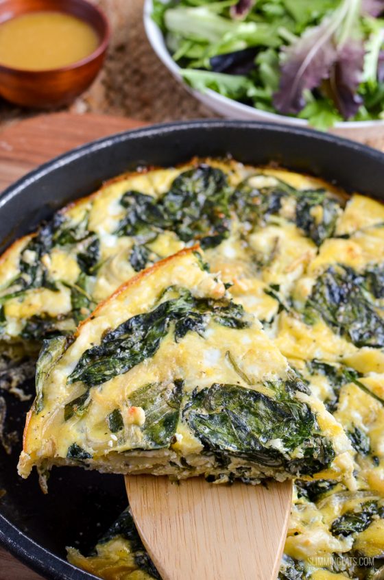 Spinach and Feta Frittata Slimming Eats
