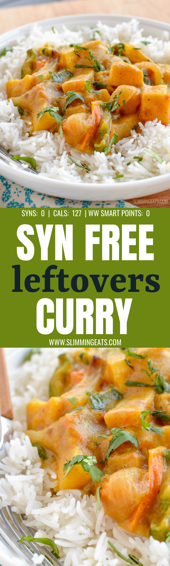 Syn Free Quick Leftovers Curry - The perfect recipe for using up any leftover vegetables. | gluten free, dairy free, vegan, Slimming World and Weight Watchers friendly