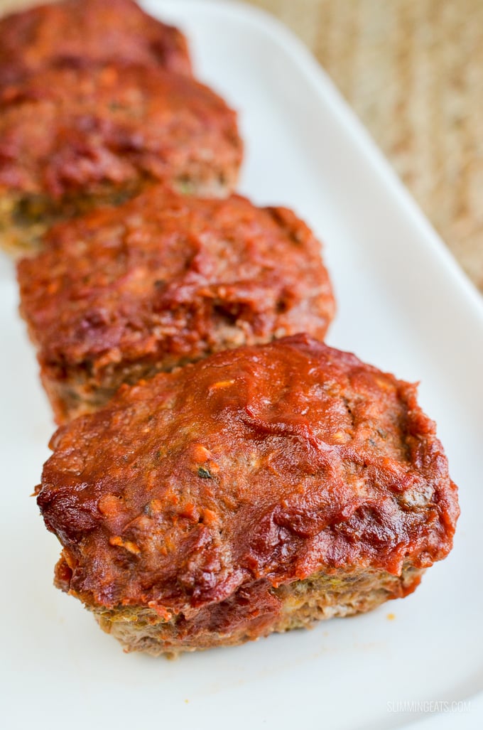 Slimming Eats Mini Meatloaves with a Tomato Glaze - dairy free, Slimming Eats and Weight Watchers friendly