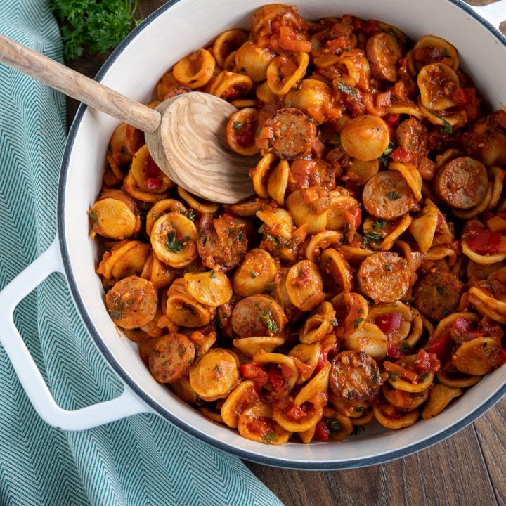 Orecchiette with Smoked Turkey Sausage