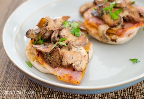 Slimming Eats Garlic Mushrooms with Bacon - Slimmng World (SP) and Weight Watchers friendly