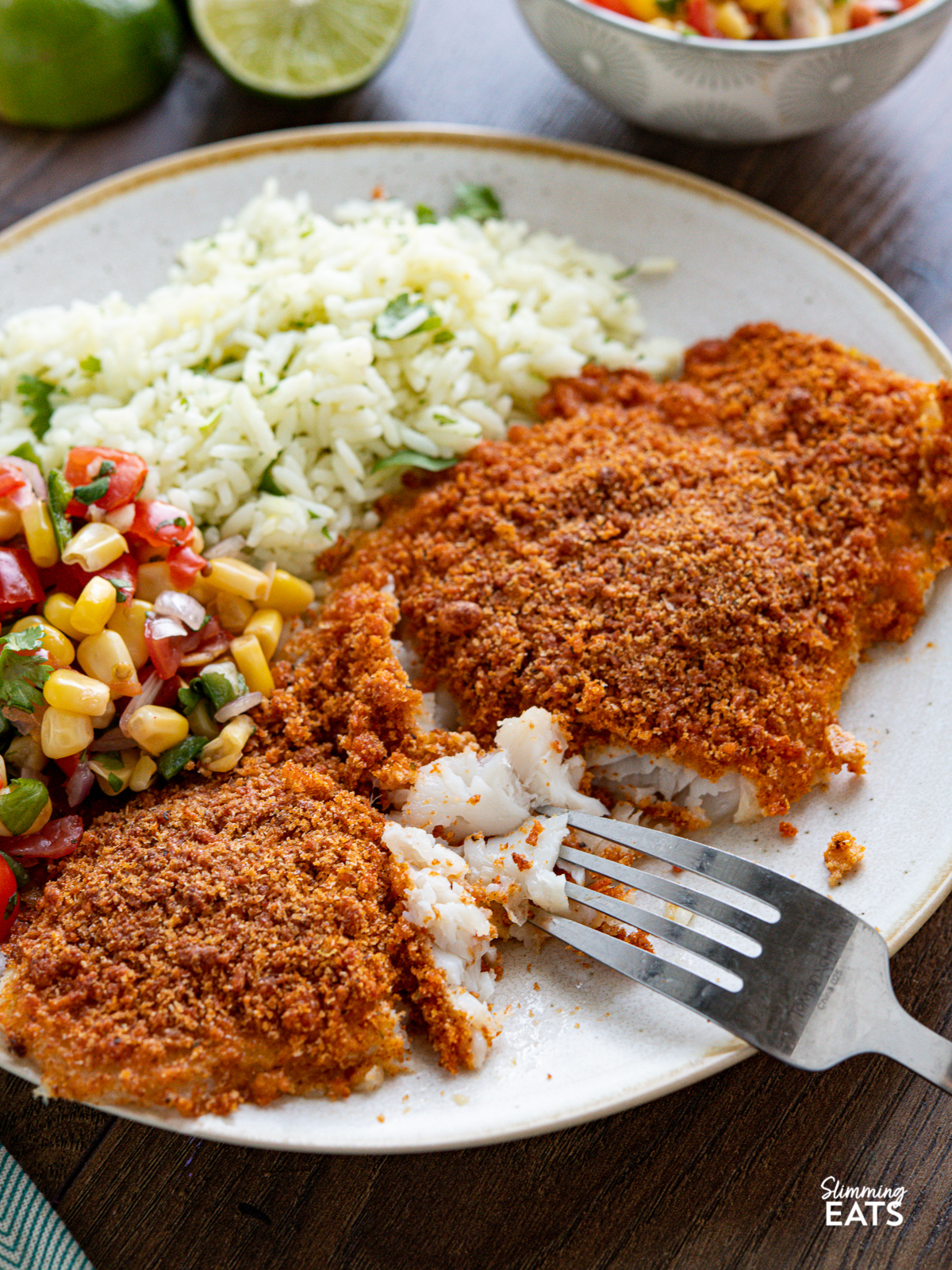 Cheesy Taco Breaded Basa Fillet Slimming Eats Recipe
