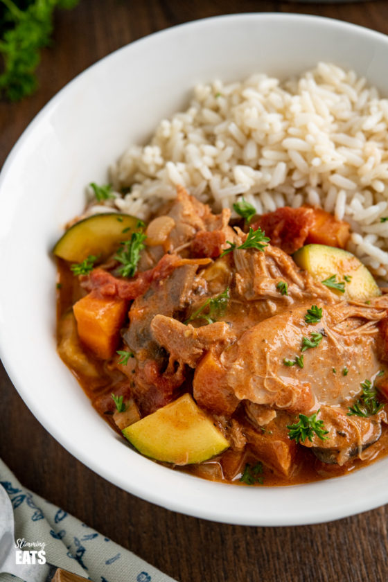 Slow Cooker Creamy Tomato and Turkey Casserole Slimming Eats