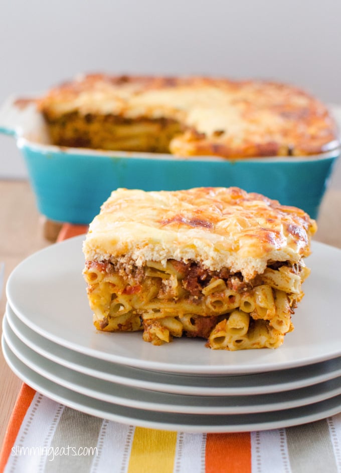 Slimming Eats Syn Free Pastitsio - gluten free, vegetarian, Slimming Eats and Weight Watchers friendly